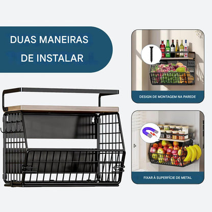 Prateleira Magnética para Geladeira