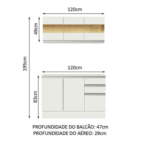 Armário de Cozinha compacto 1,20 cm 100%mdf.