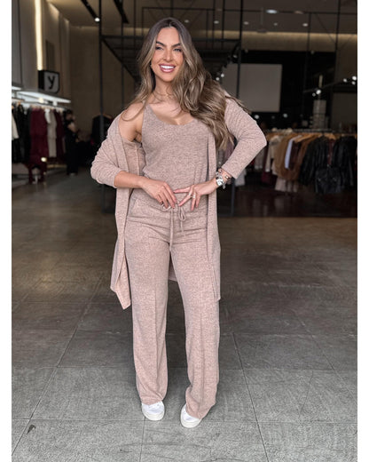 Conjunto Lúcia Lanzinha 3 Peças | Blusa + Calça + Cardigan [PROMOÇÃO OUTONO INVERNO]