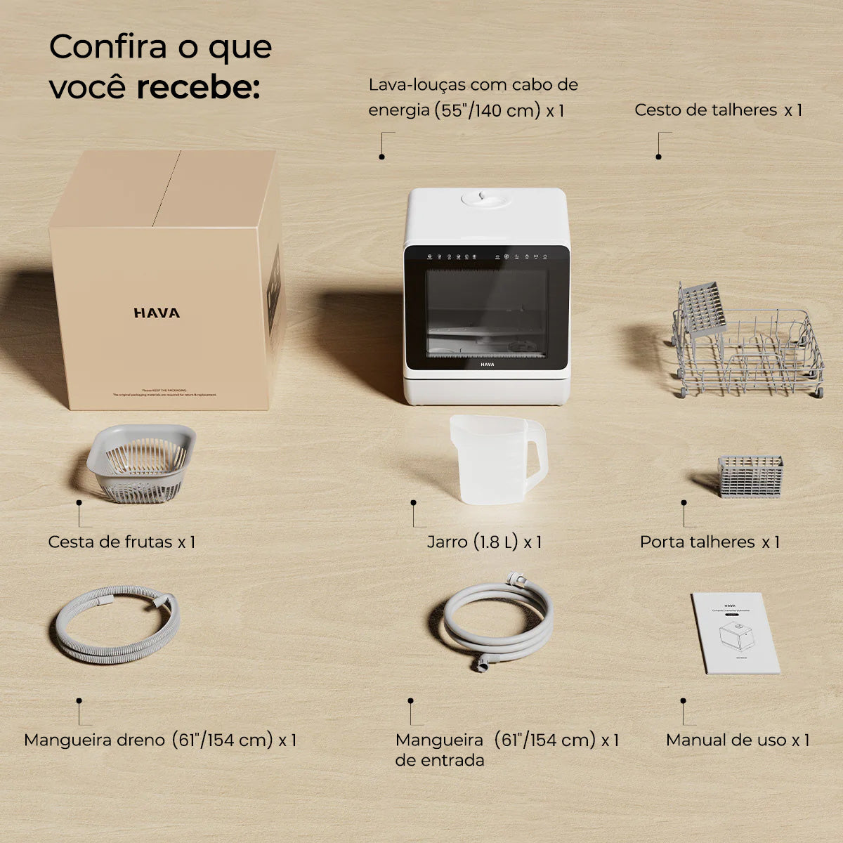 Lava Louças de Bancada HAVA (Produto de vitrine)